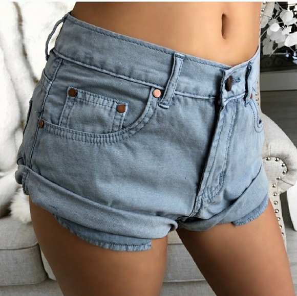 ekattire Pants - [REPOSH] EkAttire BLOOM Blue Cuffed Shorts